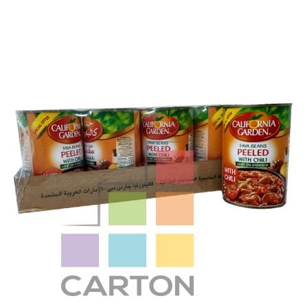 CALIFORNIA GARDEN FAVA BEANS PEELED WITH CHILI 12*450GM